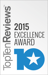 Ten Hosting Review's Award of Excellence in 2015